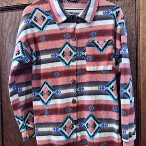 Southwest Button-Up Shacket Shirt